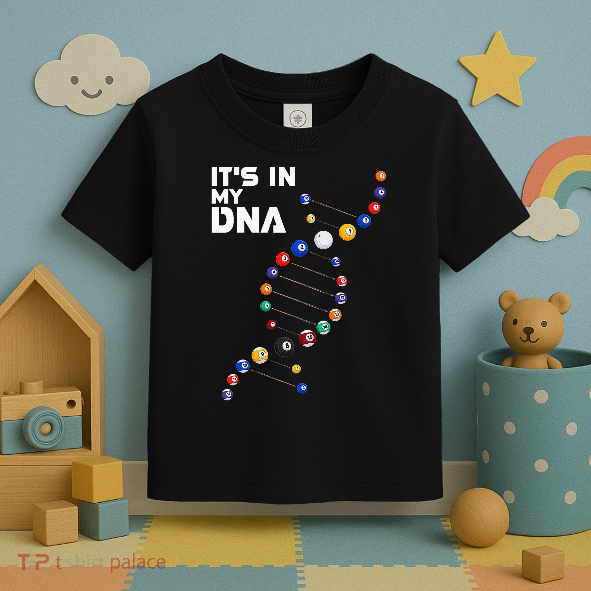 Billiards It's In My DNA  Pool Billiard Toddler T-Shirt