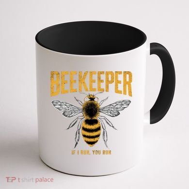 Beekeeper If I Run You Run Bee Keeper Beekeeping Bee Lovers Honeybees Apiculture Coffee Mug back