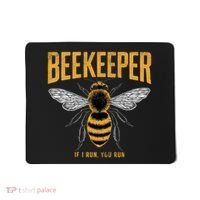 Beekeeper If I Run You Run Bee Keeper Beekeeping Bee Lovers Honeybees Apiculture Mousepad thumb 0