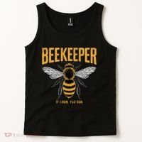 Beekeeper If I Run You Run Bee Keeper Beekeeping Bee Lovers Honeybees Apiculture Tank Top thumb 2