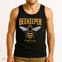 Beekeeper If I Run You Run Bee Keeper Beekeeping Bee Lovers Honeybees Apiculture Tank Top thumb 3