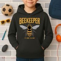Beekeeper If I Run You Run Bee Keeper Beekeeping Bee Lovers Honeybees Apiculture Kids Hoodie thumb 2