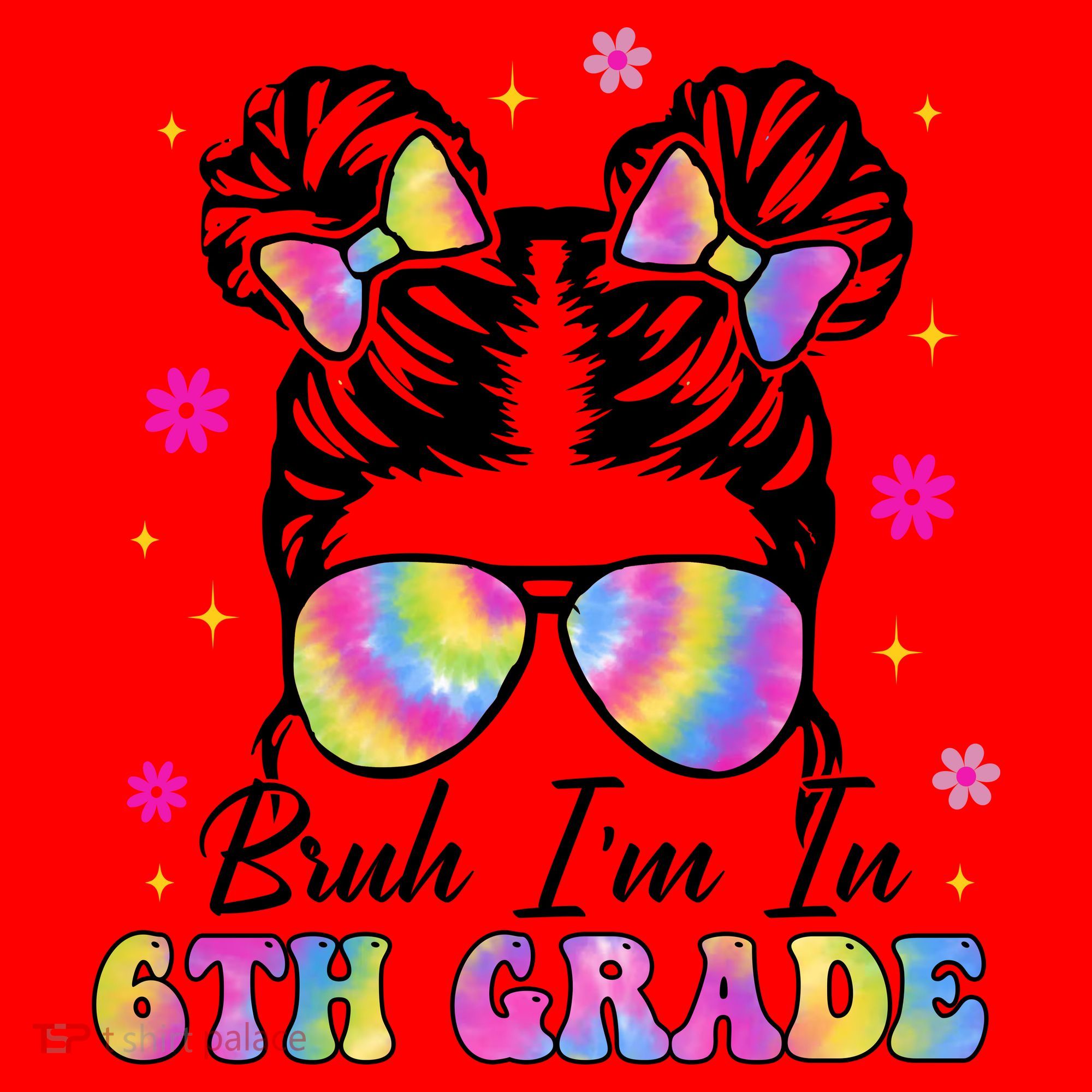 Bruh Im In 6th Grade Messy Bun First Day Of School Santa Hat