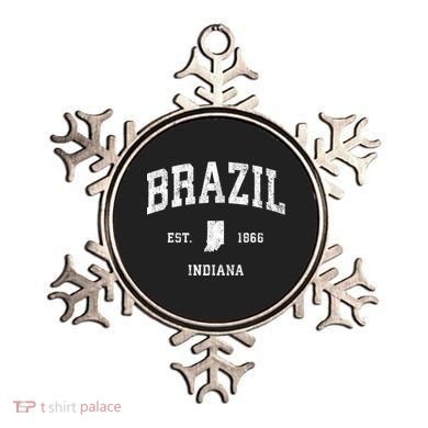 Brazil Indiana In Vintage Athletic Ornament