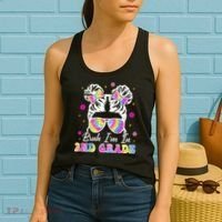 Bruh Im In 2nd Grade Messy Bun First Day Of School Women's Tank Top thumb 2
