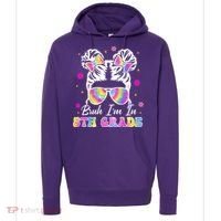 Bruh Im In 5th Grade Messy Bun First Day Of School Hoodie thumb 0