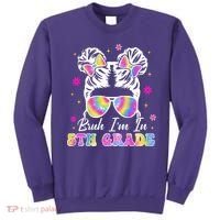Bruh Im In 5th Grade Messy Bun First Day Of School Sweatshirt thumb 0