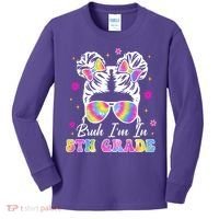 Bruh Im In 5th Grade Messy Bun First Day Of School Kids Long Sleeve Shirt thumb 0