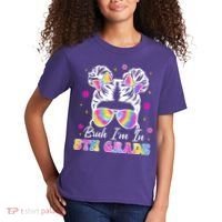 Bruh Im In 5th Grade Messy Bun First Day Of School Kids T-Shirt thumb 2
