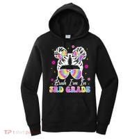 Bruh Im In 3rd Grade Messy Bun First Day Of School Women's Hoodie thumb 0