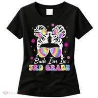 Bruh Im In 3rd Grade Messy Bun First Day Of School Women's T-Shirt thumb 0