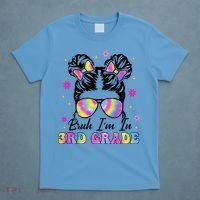 Bruh Im In 3rd Grade Messy Bun First Day Of School T-Shirt thumb 4