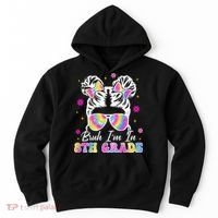 Bruh Im In 8th Grade Messy Bun First Day Of School Hoodie thumb 0