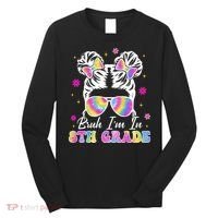 Bruh Im In 8th Grade Messy Bun First Day Of School Long Sleeve Shirt thumb 0