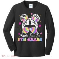 Bruh Im In 8th Grade Messy Bun First Day Of School Kids Long Sleeve Shirt thumb 0
