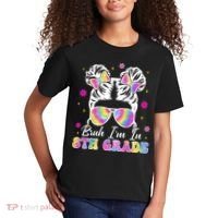 Bruh Im In 8th Grade Messy Bun First Day Of School Kids T-Shirt thumb 2