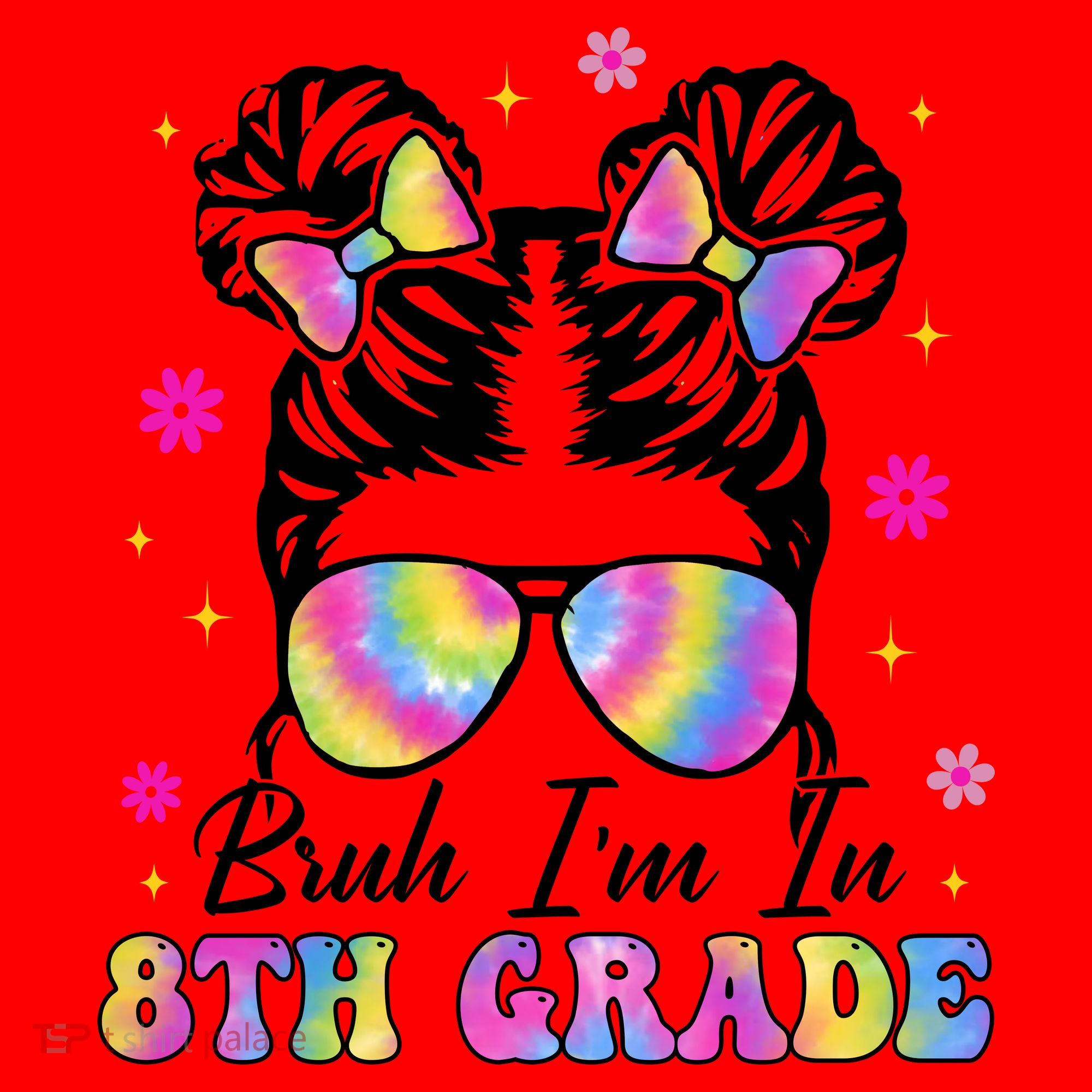 Bruh Im In 8th Grade Messy Bun First Day Of School Santa Hat