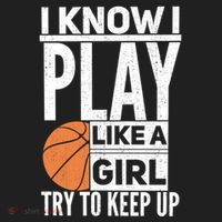 Basketball I Know I Play Like A Try To Keep Up Gift Golf Towel thumb 3