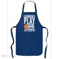 Basketball I Know I Play Like A Try To Keep Up Gift Apron thumb 0