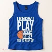 Basketball I Know I Play Like A Try To Keep Up Gift Tank Top thumb 2