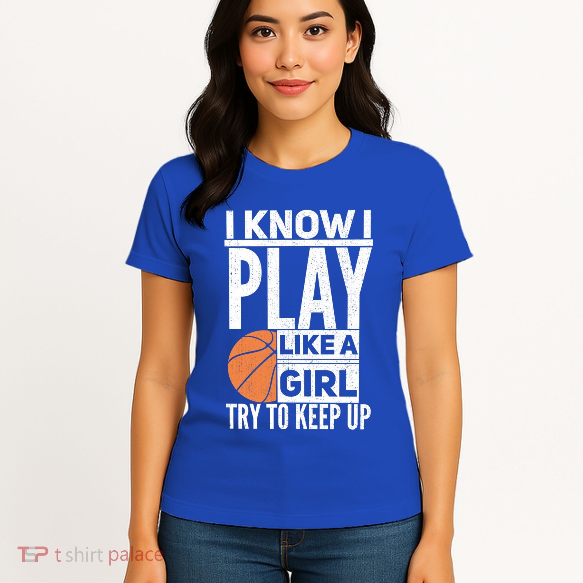 Basketball I Know I Play Like A Try To Keep Up Gift Women's T-Shirt