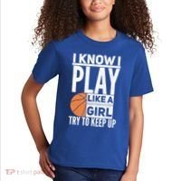 Basketball I Know I Play Like A Try To Keep Up Gift Kids T-Shirt thumb 2