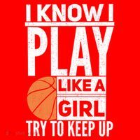 Basketball I Know I Play Like A Try To Keep Up Gift Santa Hat thumb 1