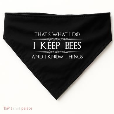 Beekeeper I Keep Bees & I Know Things Beekeeping Bee USA-Made Doggie Bandana