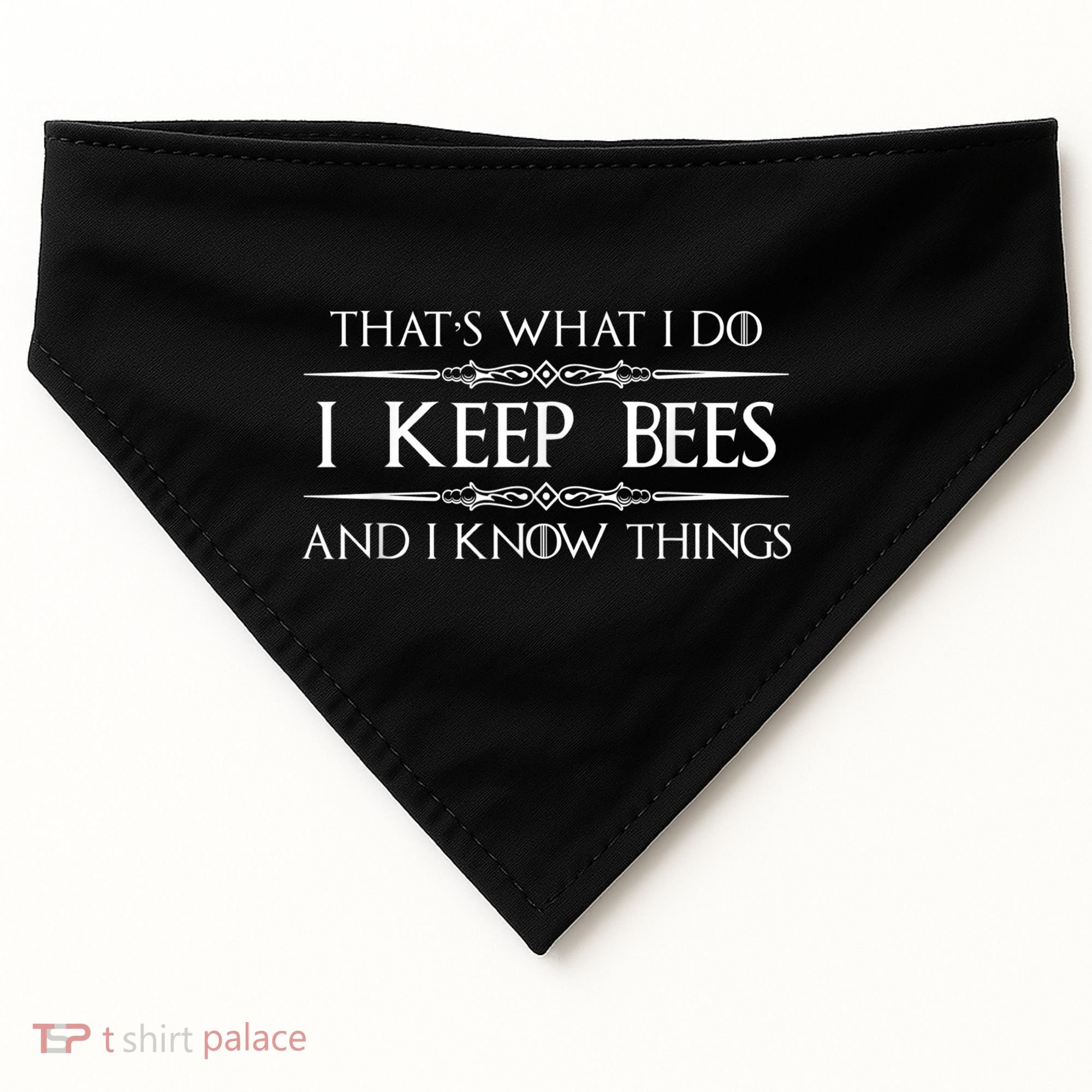 Beekeeper I Keep Bees & I Know Things Beekeeping Bee USA-Made Doggie Bandana