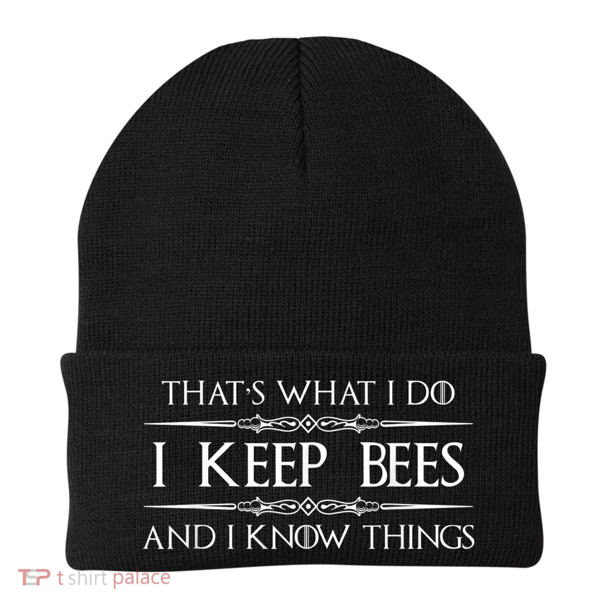 Beekeeper I Keep Bees & I Know Things Beekeeping Bee Beanie