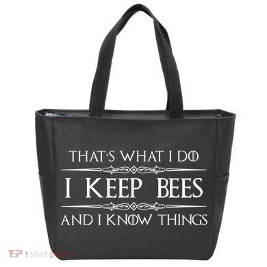 Beekeeper I Keep Bees & I Know Things Beekeeping Bee Tote Bag