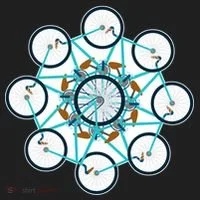 Bike Cycling Pattern Women's Sweatshirt thumb 2