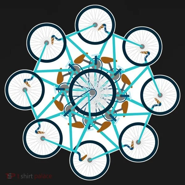 Bike Cycling Pattern Doggie Tank