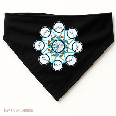 Bike Cycling Pattern USA-Made Doggie Bandana