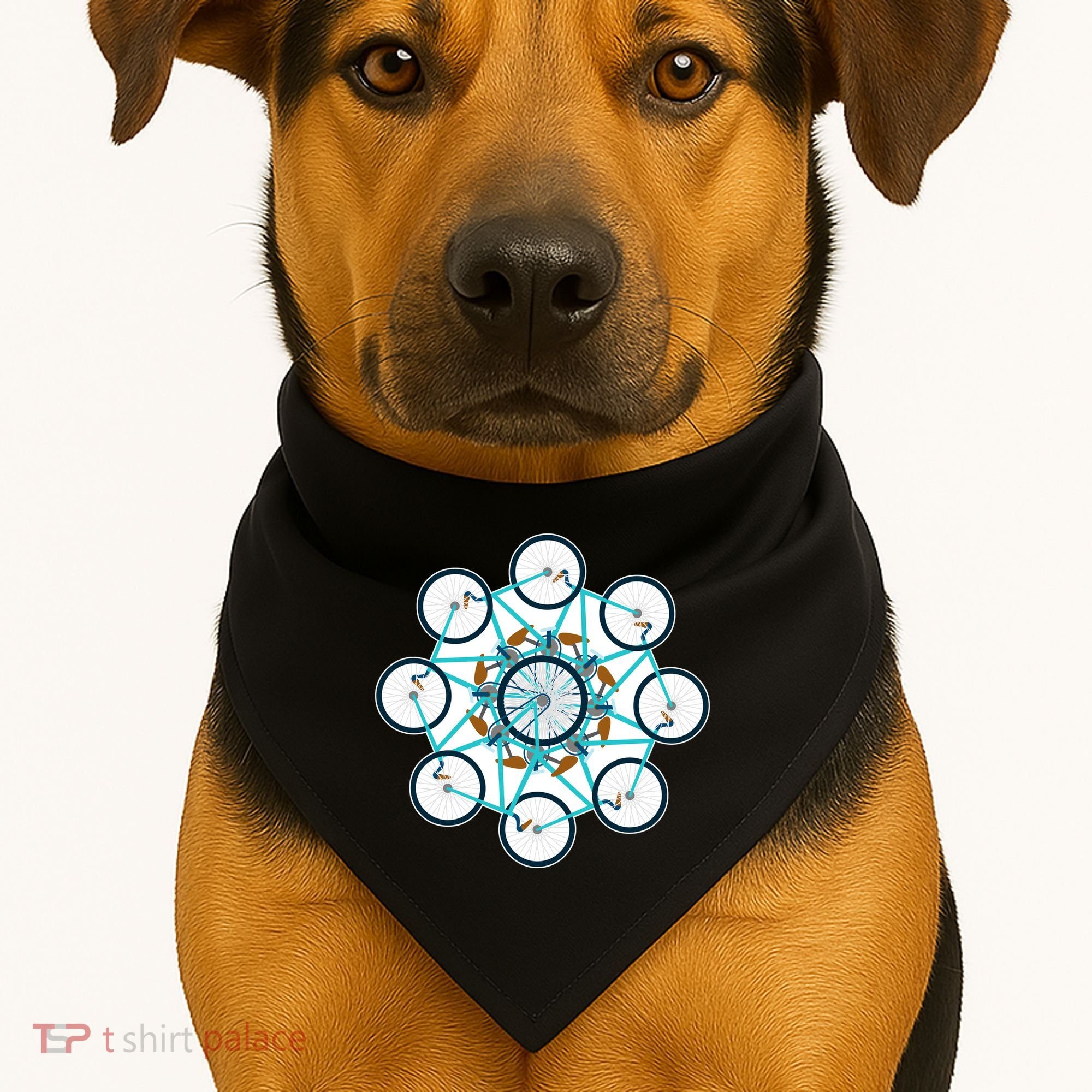 Bike Cycling Pattern USA-Made Doggie Bandana