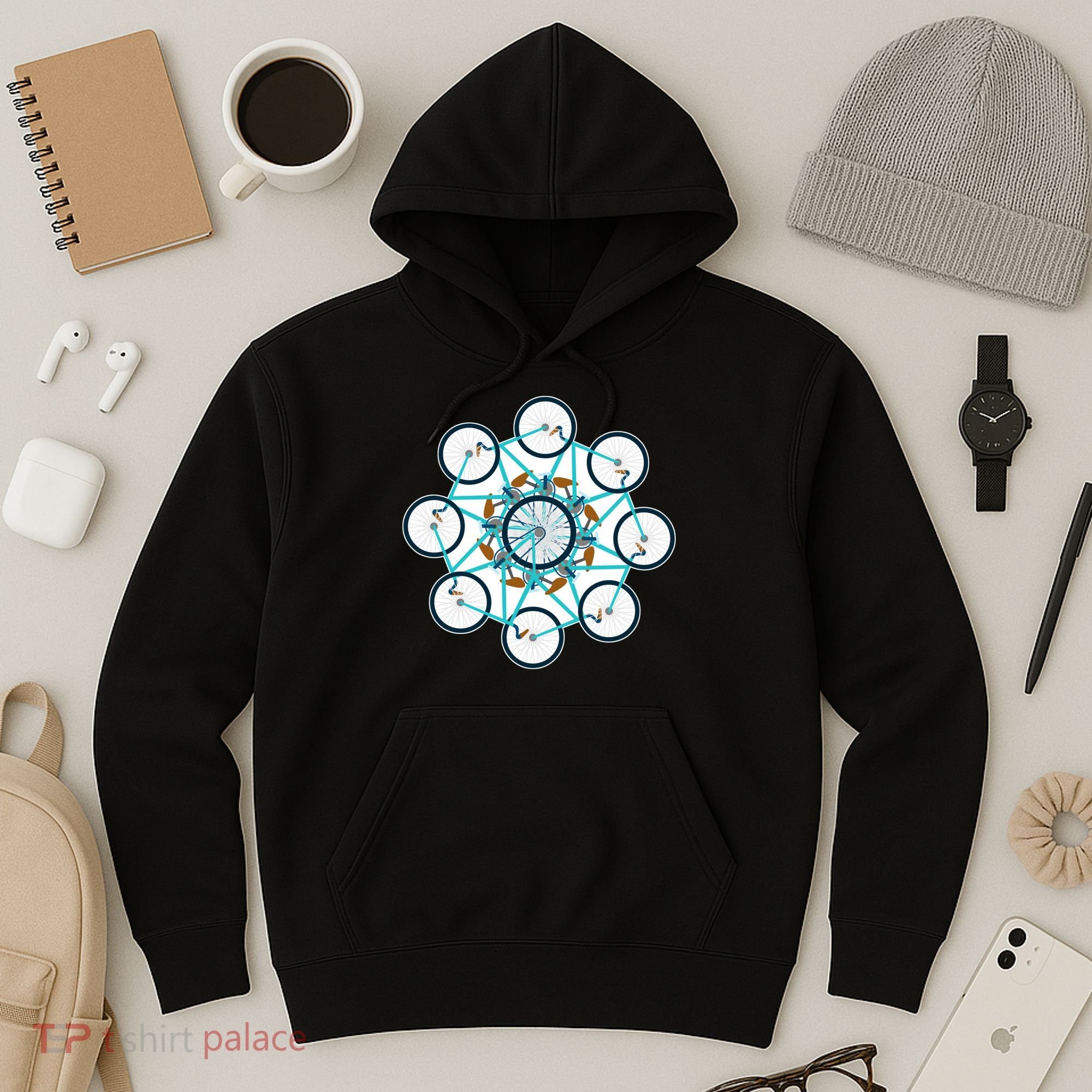 Bike Cycling Pattern Hoodie