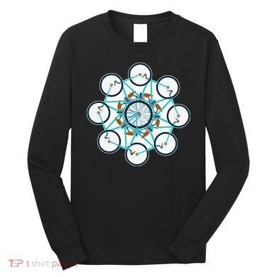 Bike Cycling Pattern Long Sleeve Shirt
