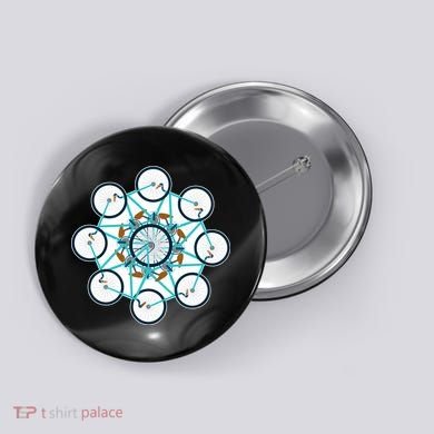Bike Cycling Pattern Button