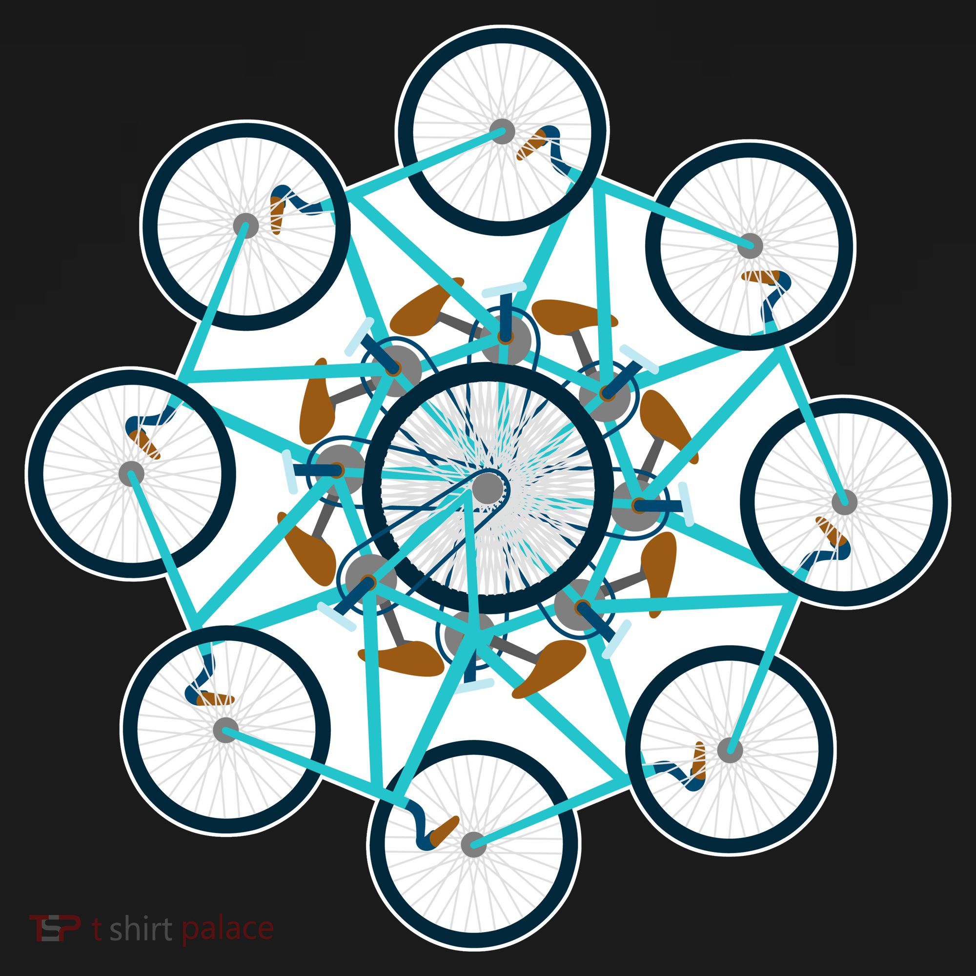 Bike Cycling Pattern Polo