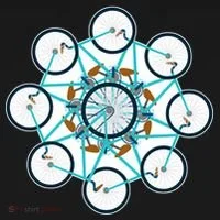 Bike Cycling Pattern Women's Hoodie thumb 2