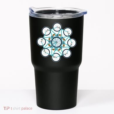 Bike Cycling Pattern Tumbler
