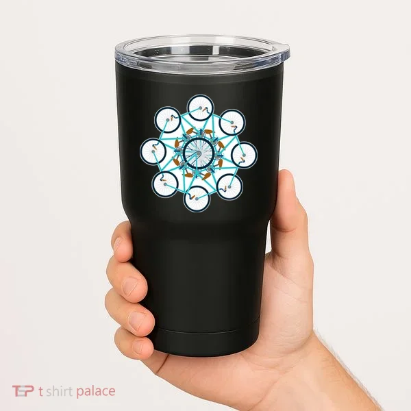 Bike Cycling Pattern Tumbler