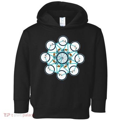 Bike Cycling Pattern Toddler Hoodie