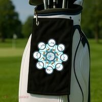 Bike Cycling Pattern Golf Towel thumb 2