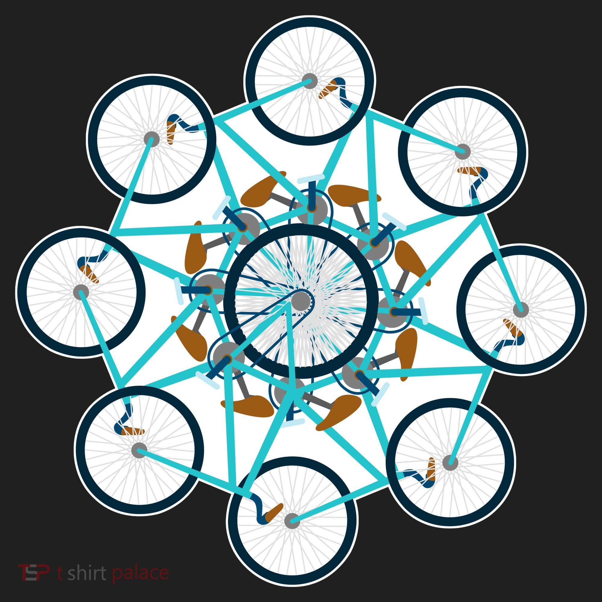 Bike Cycling Pattern Golf Towel