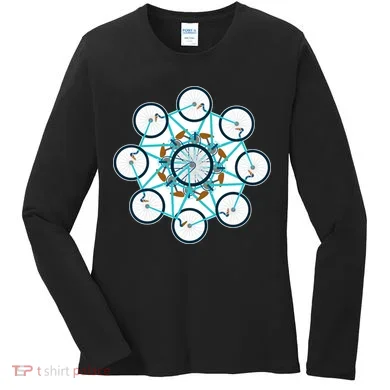 Bike Cycling Pattern Women's Long Sleeve Shirt