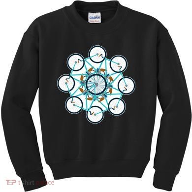 Bike Cycling Pattern Kids Sweatshirt