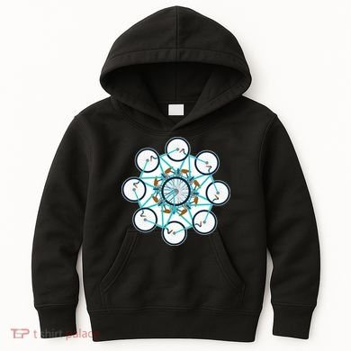 Bike Cycling Pattern Kids Hoodie