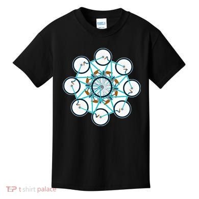 Bike Cycling Pattern Kids T-Shirt