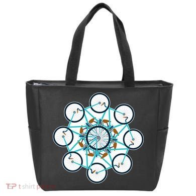 Bike Cycling Pattern Tote Bag